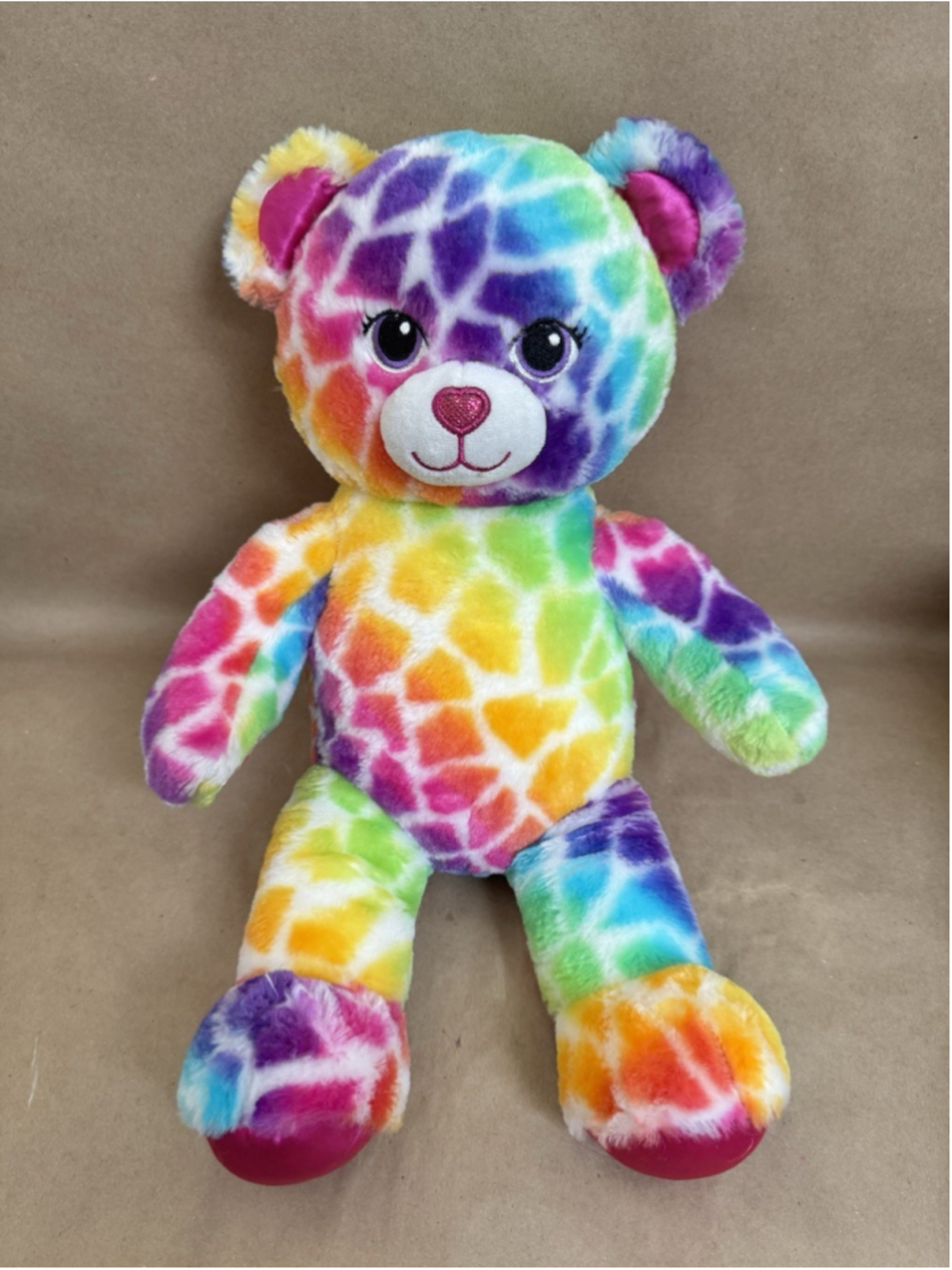 Build-A-Bear Workshop Lisa Frank Inspired 16" Rainbow Plush Stuffed Bear